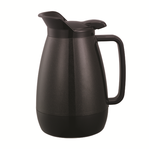 Service Ideas TS501BL 20 Oz. Black Plastic Thermo-Serv Flip-Top Server