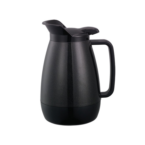 Service Ideas TS501BL 20 Oz. Black Plastic Thermo-Serv Flip-Top Server