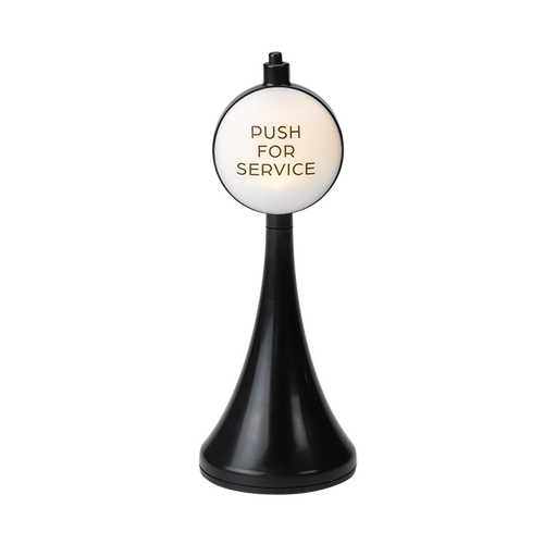 Service Ideas PFSBLK Black Plastic Tabletop Push for Service Light