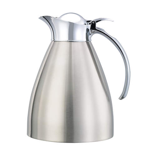 Service Ideas MAR10BS 1 L. Stainless Steel Flip Top Lid Marquette Series Carafe