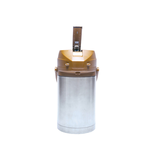 Service Ideas CTAL25BR 2.5 L. Stainless Steel Lever Style Brown Lid Airpot