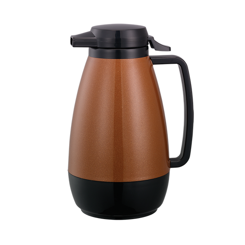 Service Ideas PB101CB 33.8 Oz. Copper Plastic Thermo-Serv® Push-Button Server
