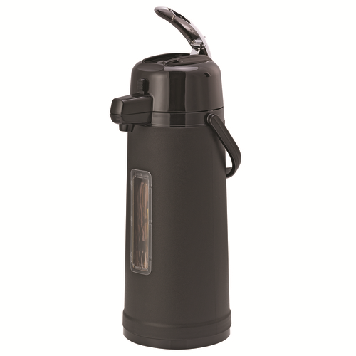Service Ideas ECAL22PBLMATSG 2.2 L. Black Plastic Lid with Sight Glass Lever Style Eco-Air Airpot