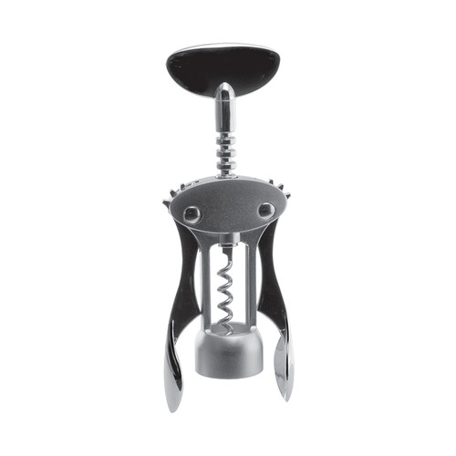 Service Ideas CSCRM2S Black Stainless Steel Wing Type Corkscrew