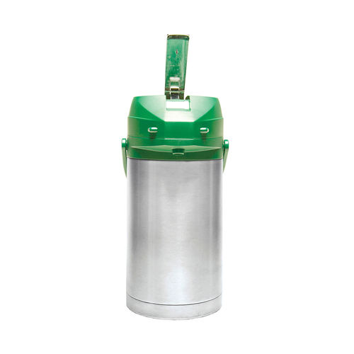 Service Ideas CTAL30GRN 3 L. Stainless Steel Lever Style Green Lid Airpot
