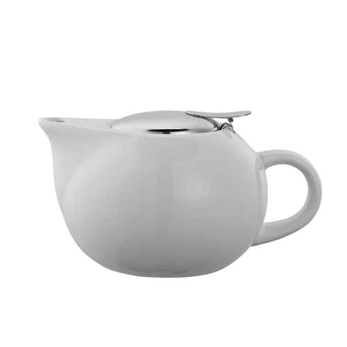 Service Ideas TPC16WH 16 Oz. White Ceramic Round Teapot