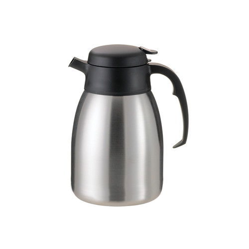 Service Ideas FVPC20 2 L. Stainless Steel Brushed Finish Push Button SteelVac Carafe