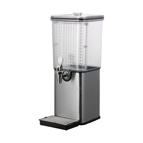 Service Ideas SCD15SS 1.5 Gal. Square Stainless Steel Single Beverage Dispenser