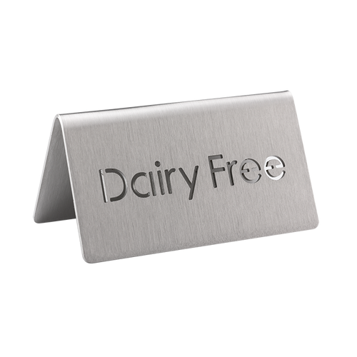 Service Ideas 1C-BF-DAIRYFREE-MOD 1.5" H Metal "Dairy Free" Beverage ID Tent