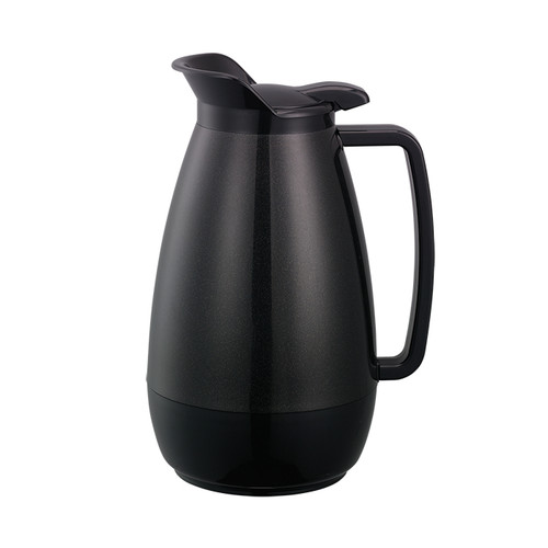Service Ideas TS101BL 33.8 Oz. Black Plastic Thermo-Serv Flip-Top Server