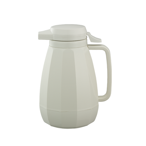 Service Ideas NG501WH 0.6 L. White Plastic Double Wall Push Button Lid New Generation Server