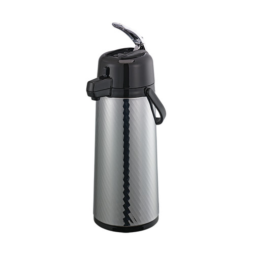 Service Ideas ECAJL22S 2.2 L. Stainless Steel Lever Black Lid Eco-Air Airpot