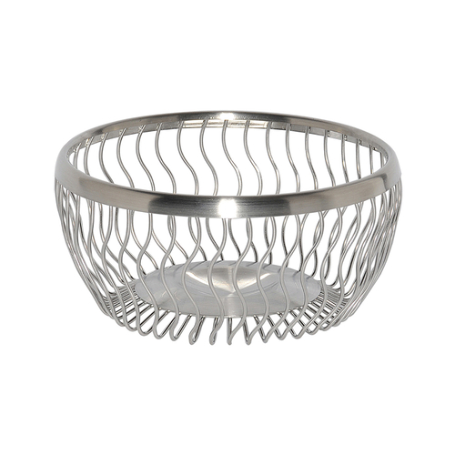 Service Ideas WBRW9BS 9" Dia. Stainless Steel Round Basket