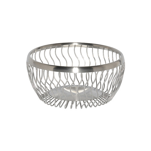 Service Ideas WBRW9BS 9" Dia. Stainless Steel Round Basket