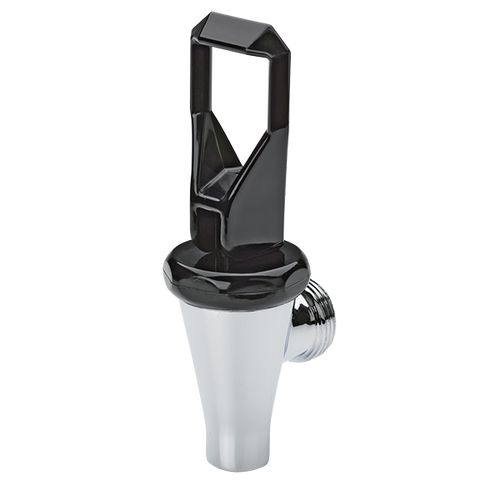 Service Ideas 040201 2.5" W Black and Polished Stainless Jewel Standard Beverage Dispenser Spigot