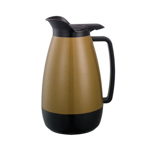 Service Ideas TS411KB 67.6 Oz. Gold Plastic Thermo-Serv Flip-Top Server
