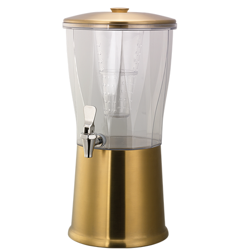 Service Ideas CBDRT3VGSS 3 Gal. Clear Tritan Container Single Metallic Elements Beverage Dispenser
