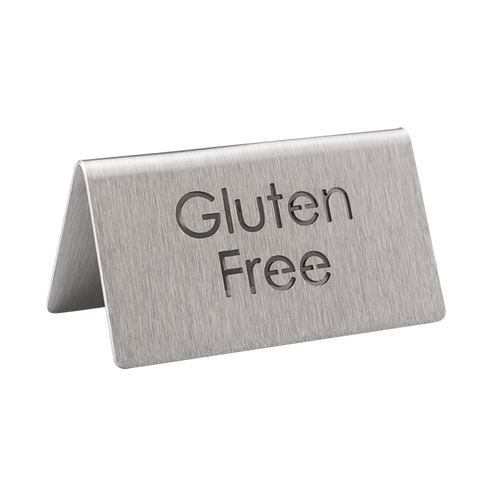 Service Ideas 1C-BF-GLTNFREE-MOD 3" W Stainless Steel Brushed Finish Printed Signs