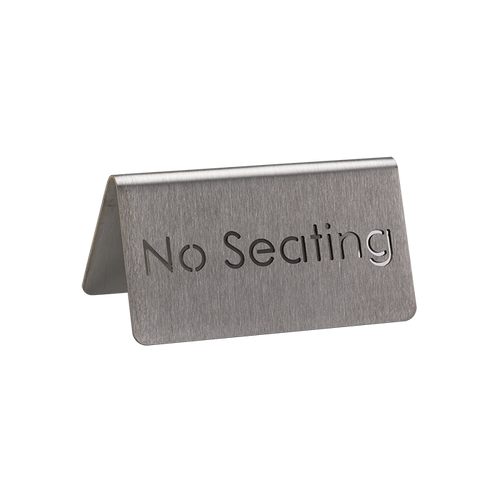 Service Ideas 1C-BF-NOSEATING-MOD 1.5" H Metal "No Seating" Beverage ID Tent