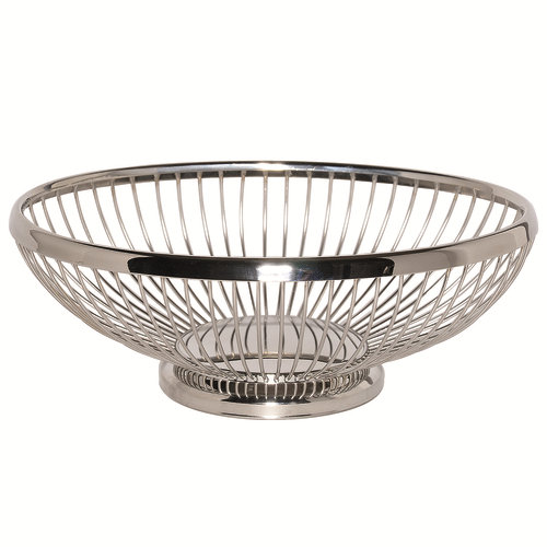 Service Ideas WBBO9PS 9" W Stainless Steel Oval Basket