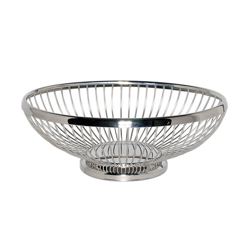 Service Ideas WBBO9PS 9" W Stainless Steel Oval Basket
