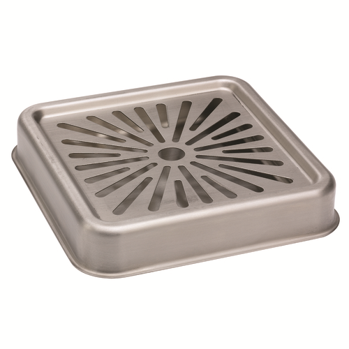 Service Ideas DTSQ6SS Stainless Steel 2-Piece Square Drip Tray
