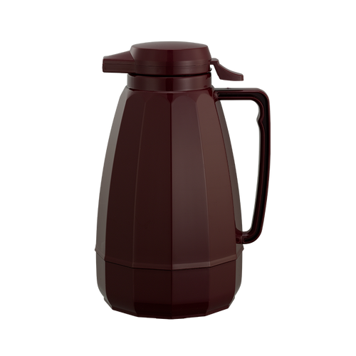 Service Ideas NG101BU 1 L. Burgundy Plastic Double Wall Push Button Lid New Generation Server