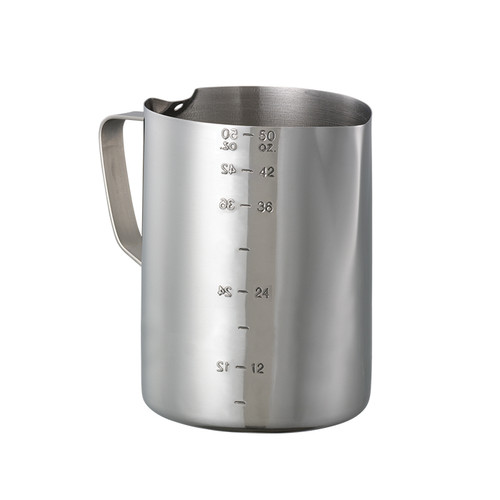 Service Ideas FROTH506 50.7 Oz. Stainless Steel Brushed Finish with Handle Frothing Pitcher