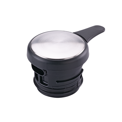 Service Ideas FCCLBLK 1 L. Black Plastic with Stainless Steel Push Button Regular Beverage Carafe Lid Only for FCC Series