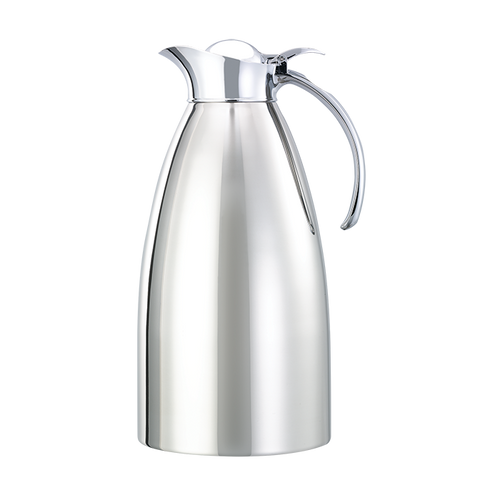 Service Ideas MAR20PS 2 L. Polished Stainless Steel Flip Top Lid Marquette Series Carafe