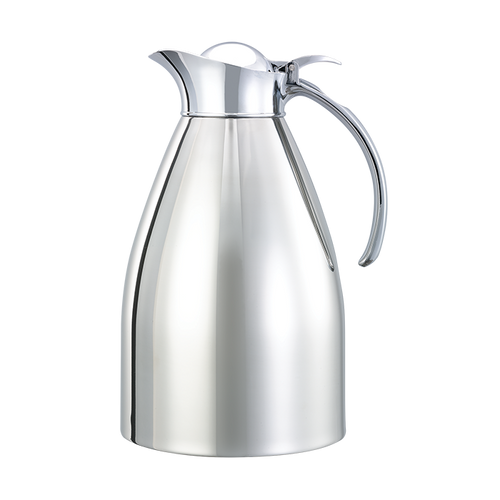 Service Ideas MAR15PS 1.5 L. Stainless Steel Flip Top Lid Marquette Series Carafe