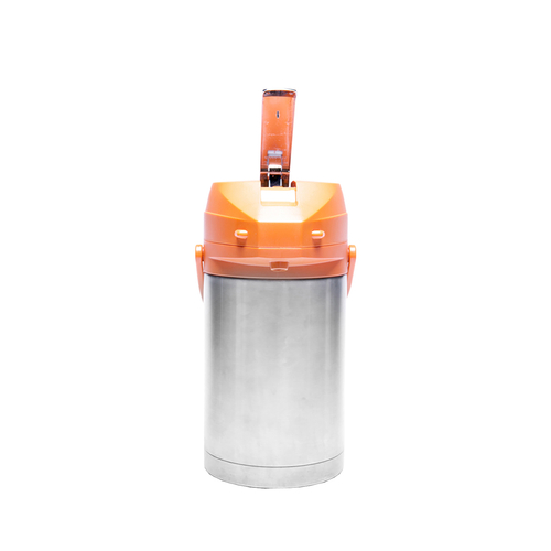 Service Ideas CTAL25OR 2.5 L. Stainless Steel Lever Style Orange Lid Airpot