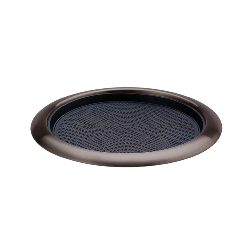 Service Ideas TR119RIDT 11" W Dark Tungsten Round Non-Slip Tray