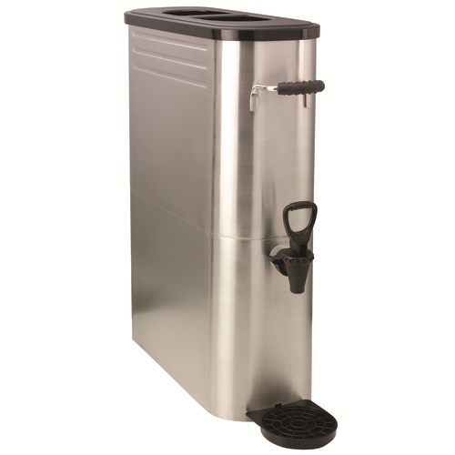 Service Ideas ITSLS5GPL 5 Gal. Stainless Steel Base Single Wall Slim Design Tea Dispenser