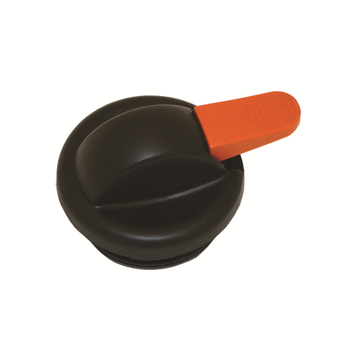 Service Ideas KVPLIDD Orange Plastic Stainless Touch Coffee Server Lid