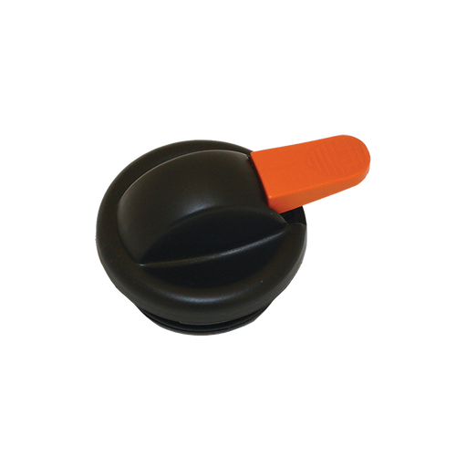Service Ideas KVPLIDD Orange Plastic Stainless Touch Coffee Server Lid