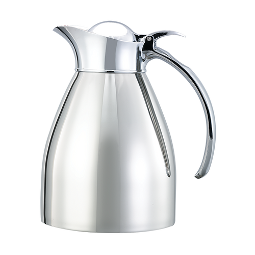 Service Ideas MAR06PS 0.6 L. Stainless Steel Polished Finish Metal Stopper Lid Carafe