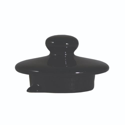 Service Ideas TPCELIDBL 2.25" W Black Ceramic Teapot Replacement Lid
