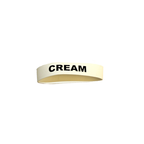 Service Ideas FBCREAM "Cream" Non-Toxic Rubber Flavorband Label