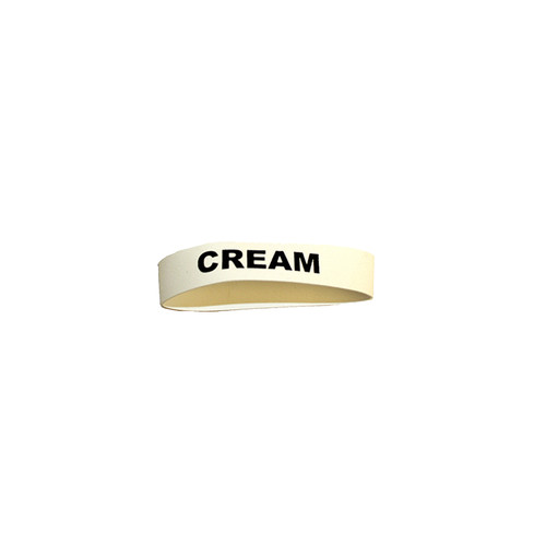Service Ideas FBCREAM "Cream" Non-Toxic Rubber Flavorband Label