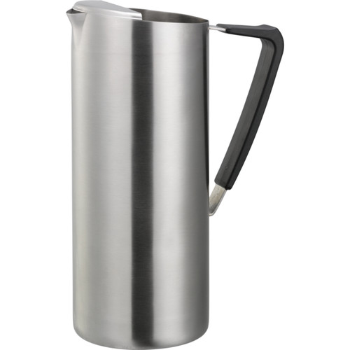 Service Ideas X7025BSV2 64 Oz. Brushed Stainless Steel with Ice Guard Slim Water Pitcher