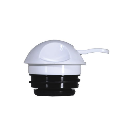 Service Ideas ALPHLWH White Handle Plastic Alpha Lid