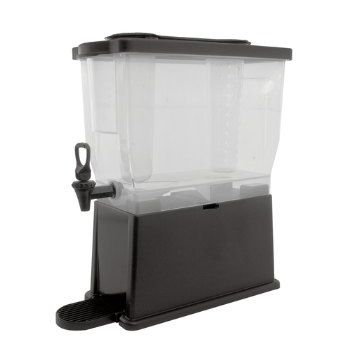 Service Ideas CBDP3BLK 3 Gal. Clear Poly Container Single Beverage Dispenser