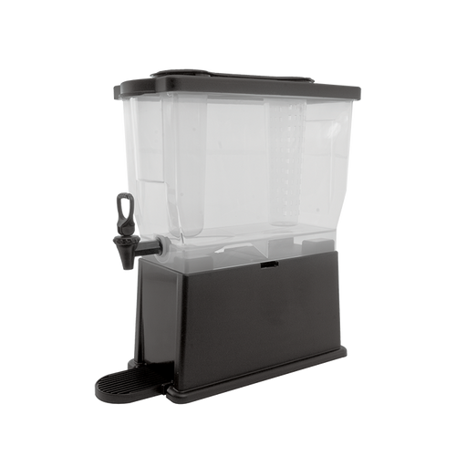 Service Ideas CBDP3BLK 3 Gal. Clear Poly Container Single Beverage Dispenser