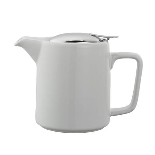 Service Ideas TPCW16WH 16 Oz. White Ceramic Washington Teapot