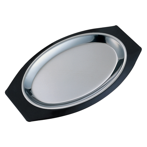 Service Ideas RO117BLC 13.75" W Stainless Steel Oval Thermo-Plate Platter