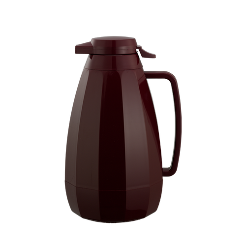 Service Ideas NG421BU 2 L. Burgundy Plastic Double Wall Push Button Lid New Generation Server