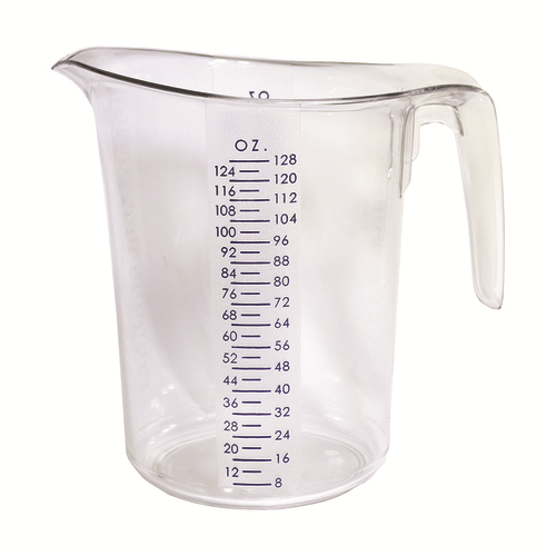 Service Ideas MP128CL 1 Gal. Clear Tritan Plastic Measuring Pitcher