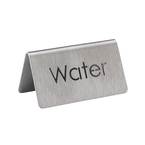 Service Ideas 1C-BF-WATER-MOD 1.5" H Metal "Water" Beverage ID Tent
