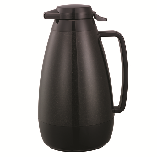 Service Ideas PB421BL 67.7 Oz. Black Plastic Thermo-Serv Push-Button Server